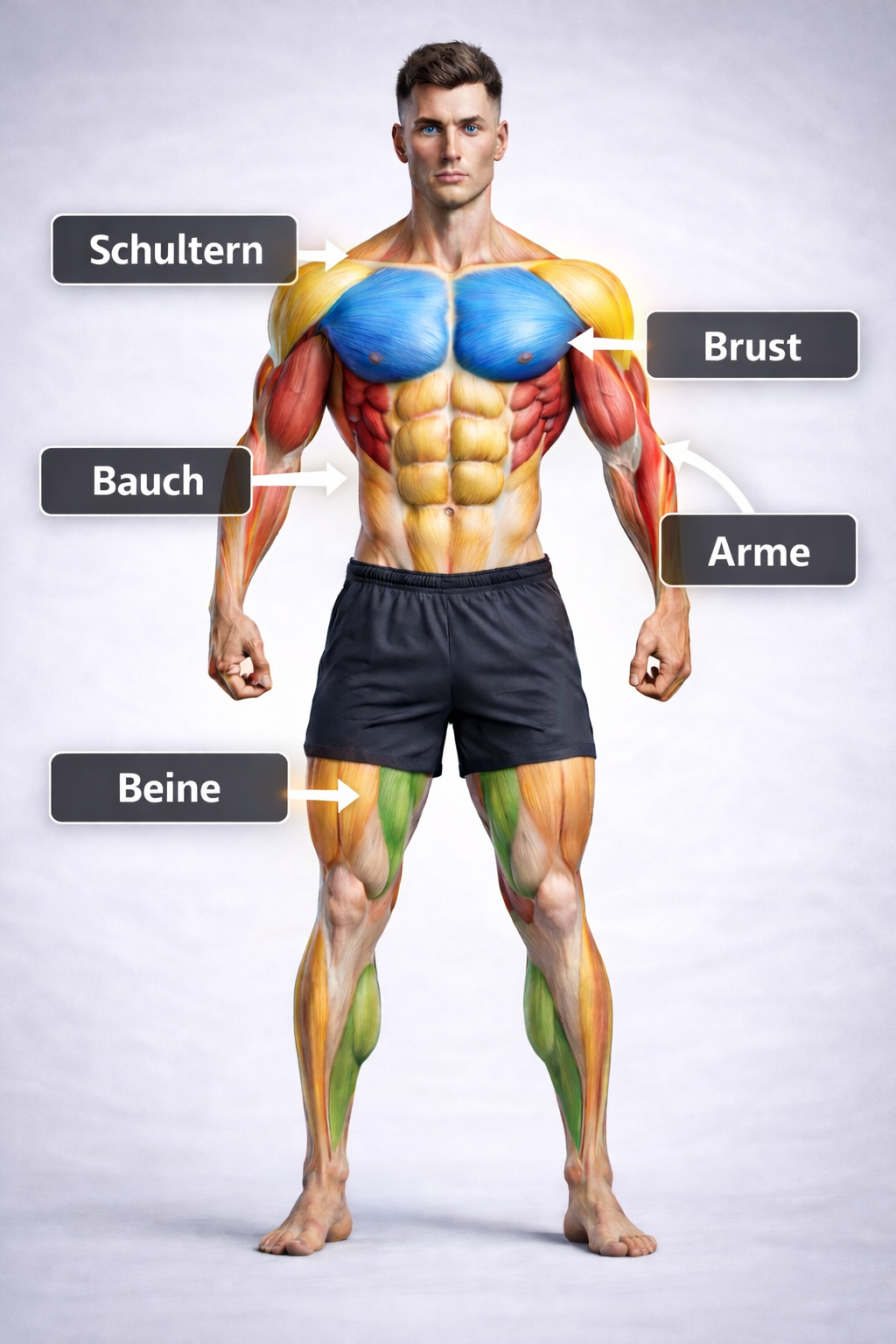 Muskelübersicht Vorderansicht